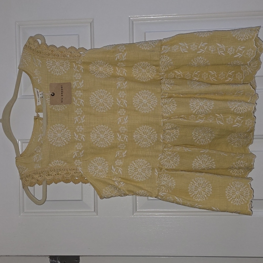 Mustard and flower print blouse